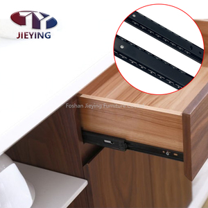 Drawer Slides 10 Inch Ball Bearing Full Extension 3 Section Slide Track Mounting Drawer Runners Slider For Cabinet Home Furniture, 2 Pack (Black 10 Inch - View #12