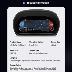 Navifly เครื่องวัดความเร็วในรถยนต์ระบบ <span class=keywords><strong>Linux</strong></span> 11นิ้วหน้าจอ LCD ดิจิตอล12.3นิ้วสำหรับ BMW 3Series E91 E90 E92 2005-2012พร้อม <span class=keywords><strong>CP</strong></span> - Product Image 3