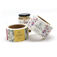 Impression d'étiquettes autocollantes personnalisées pour pots de miel en forme de logo, pour nid d'abeilles