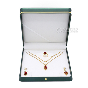 High Grade Waist Contour Jewelry Box Gold Trim Custom Logo Jewellery <b>Display</b> <b>Case</b> For Retail Rectangle Shape Plain Design - Product Image 3