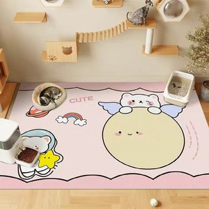 Cartoon Pet Play <b>Mat</b> Rectangle PVC Anti Slip Stain Resistant Easy Clean For Living Room Bedroom Study Balcony - Product Image 3