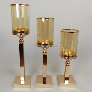 Bougeoirs de luxe en <span class=keywords><strong>laiton</strong></span> <span class=keywords><strong>doré</strong></span>, décoration intérieure, porte-bougies - Product Image 5