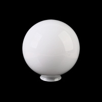 Abat-jour sphérique en verre givré blanc laiteux brillant, accessoire pour lampe suspendue/de table, livraison directe de l'usine de Dongguan