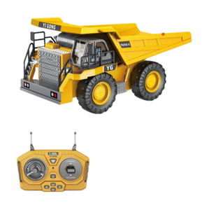 SJY-BC1047/BC1048 1/24 9 channel remote control bulldozer dump truck Excavator toy engineering truck alloy plastic with light - Product Image 2