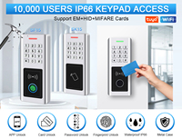 Sistema de Control de Acceso Inteligente con Teclado, Tuya Wifi, Exterior, Impermeable, Control de Acceso Biométrico por Huella Dactilar, Teclado Físico