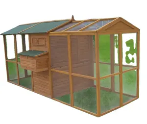 Chickens Nesting Box Run Large Wood Chicken Coop Backyard Hen House 10-12 Pet House Solid Sustainable Chinese Fir or Spruce Wood