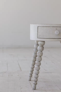 Shabby Chic Vintage Style Rustic Furniture Nightstand Modern Birch Wood <strong>White</strong> <strong>Bedside</strong> with Smart Drawer for Bedroom or Hotel Use - Product Image 4
