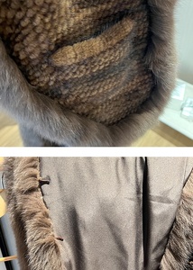Scialle di <span class=keywords><strong>visone</strong></span> e volpe da donna scialle di pelliccia di <span class=keywords><strong>visone</strong></span> autunno e inverno caldo - Product Image 6