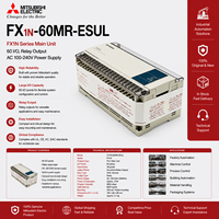 Nuevo Controlador Lógico Programable (PLC) Original FX1N-60MR-ESUL, Controlador Dedicado PAC PLC