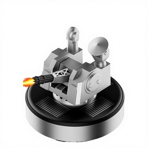 Difusor de aromaterapia giratorio para consola central de automóvil Maidsail Cool Metal con energía solar, modelo de coche, adorno de arma de defensa personal - Product Image 2