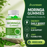 Ausreson OEM Pure Moringa Gummy Supplément Minceur Super Greens Marques Privées Extrait de Feuille de Moringa Gummies au Moringa