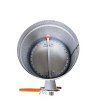 Régulateur de débit d'air manuel pour système CVC, à poignée circulaire en acier inoxydable, pour conduits circulaires, 125 mm