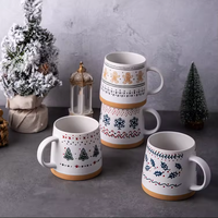 Articles de décoration de Noël les plus vendus 13oz tasses blanches tasse à café en céramique avec logo personnalisé