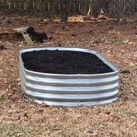 Bac de jardin surélevé en acier galvanisé, éco-responsable, à base ouverte, économie de travail, taille personnalisée, revêtement poudré, montage facile, DIY
