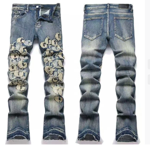 Jeans de Mezclilla para Hombre al por Mayor, Primavera Verano Y2K, Rotos, Estilo Urbano, Vintage, Bordados, Gran Venta - Product Image 5