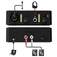 Microphone XLR professionnel 48V, studio d'enregistrement audio, interface audio USB, enregistrement vocal solo, podcast, carte son