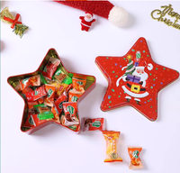Boîte en métal étoile de Noël Mystic Arts, qualité alimentaire, pour bonbons, biscuits, chocolat, emballage cadeau, couleur et logo personnalisables pour les fêtes