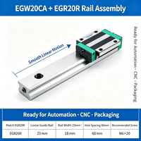 Glissière linéaire et bloc de guidage EGW20CA EGW20SA 20 mm en acier GCr15, chariot de mouvement linéaire CNC haute précision à mouvement fluide