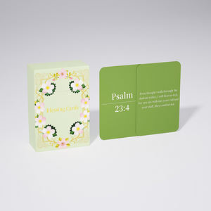 Cartes à jouer personnalisées biodégradables et écologiques, design de passages bibliques sur le thème de la foi chrétienne, cartes de prière en papier avec logo - Product Image 1