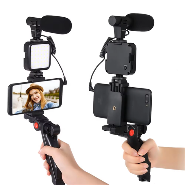 AY-49 Video-Making Kit Phone Octopus Tripod Video Kit Led Light Microphone Tripod