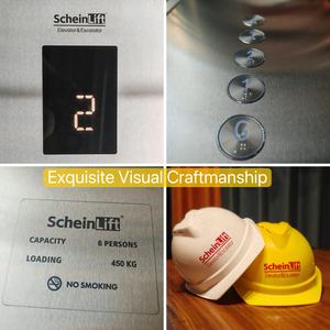 Nuevo Ascensor Residencial de Acero en Color, 250 kg, 0.4 m/s, Acero Artístico Gris Moderno con Acabado en Cuero Caqui y Suelo de Mármol - Favorito de las Villas Modernas - Product Image 6