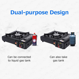 Bếp gas cắm trại ngoài trời bằng thép không gỉ NB-FAVOUR, di động, sử dụng nhiên liệu butan, dành cho du lịch, cắm trại, nhà bếp ngoài trời - Product Image 5