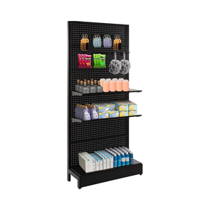 Comodi <span class=keywords><strong>negozi</strong></span> di alimentari forniture <span class=keywords><strong>per</strong></span> <span class=keywords><strong>ufficio</strong></span> di liquori pannelli a pioli a lato singolo Gondola scaffalatura a parete espositore - Product Image 3