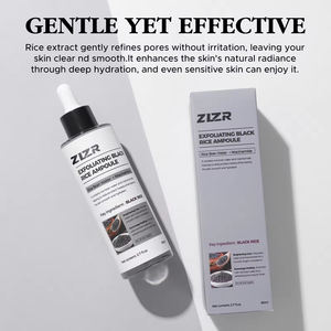 Suero Ampolla de Arroz Negro para Todo Tipo de Piel, Cuidado de la Piel Coreano, Exfoliante Facial Blanqueador con Niacinamida y Ácido Hialurónico - Product Image 5