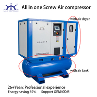 Compresseur d'air à vis rotatif intégré 11KW 15HP 4-en-1 personnalisé Machine de découpe laser du fabricant chinois moteur lubrifié