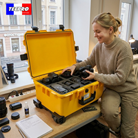 Valises rigides pour outils, étanches, pour appareils photo, boîtes de rangement pour outils, boîtes à outils pour drones avec joint d'étanchéité et doublure en mousse