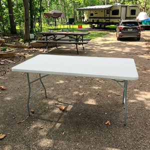 5Ft PE Rectangular Folding Plastic <strong>Table</strong> 150cm Outdoor HDPE Picnic <strong>Mesa</strong> Plegable Modern Design for Hotels Hospitals and Entry - Product Image 1