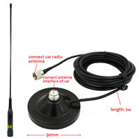 Antenne mobile en caoutchouc NL-R2 Nagoyas avec base magnétique, antenne radio amateur VHF/UHF pour voiture avec câble de 5 m