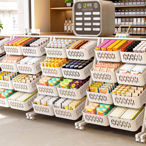 Étagère de rangement de cuisine rotative multicouche personnalisable Support de panier de <span class=keywords><strong>fruits</strong></span> et légumes à 360 degrés Chariot à roulettes pour supermarché - Product Image 2