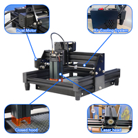 Perfect Laser - Máquina de Grabado y Marcado Láser Azul Automática, Portátil, de 10 W, para Hojas, Nueva, Fácil de Operar, Compatible con DXF