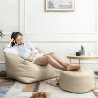 Décorations pour la maison pouf en cuir PU pouf citrouille pouf fauteuil inclinable fauteuil pouf d'extérieur robuste