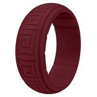 Lot de 10 bagues en silicone pour homme, alliance, Seigneur des anneaux, bague en silicone, largeur 8 mm, épaisseur 2,5 mm