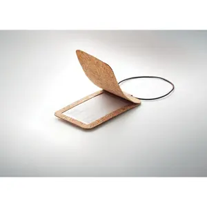 Etichetta per bagagli Ovalis in sughero, gadget sostenibili - Product Image 1