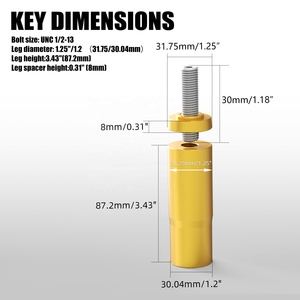 NiceCNC motocicleta 3,7 "1-1/4" manillar Riser extensiones piernas para Harley Street <span class=keywords><strong>Bob</strong></span> FXBB <span class=keywords><strong>107</strong></span> FXBBS 114 <span class=keywords><strong>Fat</strong></span> Boy FLFB <span class=keywords><strong>107</strong></span> - Product Image 3