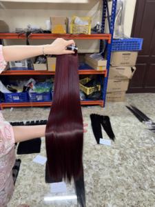Extensions de cheveux humains vietnamiens 100% vierges, cheveux noirs naturels, doux, lisses, épais, pour la vente en gros et l'exportation - Product Image 4
