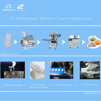 Machine à enrober les mochi automatique, haute efficacité, utilisation facile, production continue, 220V, nouvelle, usage commercial, usine alimentaire
