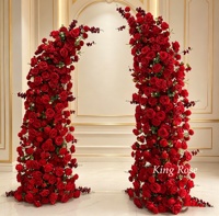 Fleurs artificielles en soie réalistes pour arche de mariage personnalisable, décoration de fond de scène, vente directe d'usine