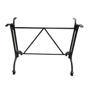 Grande base de table rectangulaire en fonte d'aluminium noire de Bologne - Product Image 1