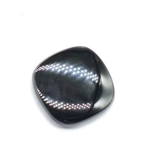 Pierre lâche de Cabochon de coupe carrée de l'agate noire 13mm pour la fabrication de bijoux - Product Image 1