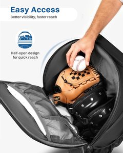 Customized Baseball <strong>Backpack</strong> Bag Wheeled Softball Equipment Bag Baseball Softball Trolley <strong>Backpack</strong> <strong>Wheels</strong> with Multiple Pockets - Product Image 3