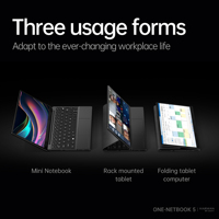 One Netbook 5 10.1 inci 2.5K IPS Mini PC Genggam Generasi ke-12 Intel Core I7-1250U Tablet PC Layar Sentuh Notebook