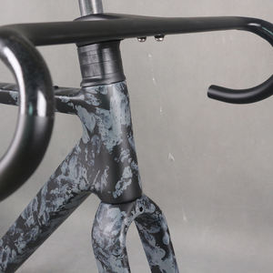 Marco de carbono freno de disco <span class=keywords><strong>bicicleta</strong></span> de grava Cable oculto completo pieza de <span class=keywords><strong>bicicleta</strong></span> fibra de carbono T1000 T4 700X50C <span class=keywords><strong>cuadro</strong></span> ondulación de agua GR048 - Product Image 2