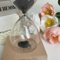 Timer Jam Pasir 5 10 15 30 45 Menit, Set Timer Kaca, Pasir Warna-Warni Custom, Aksesoris Rumah, Jam Pasir untuk Dekorasi Rumah