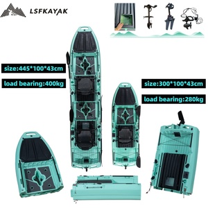 Kayak de Pesca Modular Popular de 10 pies/14 pies, 3-<span class=keywords><strong>2</strong></span> Secciones, PE, Sit-On-Top, para <span class=keywords><strong>2</strong></span> Personas/1 Persona, para Lagos y Ríos, con Motor Eléctrico - Product Image 1