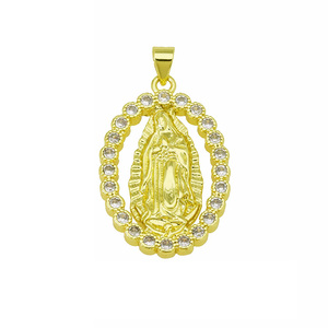 Colgantes <span class=keywords><strong>de</strong></span> latón chapado en oro <span class=keywords><strong>de</strong></span> 18 quilates HD491 <span class=keywords><strong>de</strong></span> Nuestra Señora <span class=keywords><strong>de</strong></span> <span class=keywords><strong>Guadalupe</strong></span> con incrustaciones <span class=keywords><strong>de</strong></span> circonitas, dijes <span class=keywords><strong>de</strong></span> <span class=keywords><strong>la</strong></span> <span class=keywords><strong>Virgen</strong></span> Marí<span class=keywords><strong>a</strong></span> para collares religiosos al por mayor - Product Image 6
