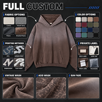 Sweat-shirt à logo personnalisé dégradé délavé pour homme, coupe oversize, col rond, épaules tombantes, style streetwear, fabricant OEM ODM en gros